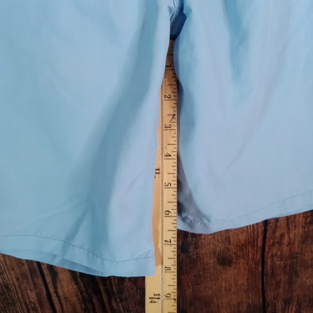 Polo Ralph Lauren Mens Swim Trunks Light Blue Cargo Pocket Board Shorts Large